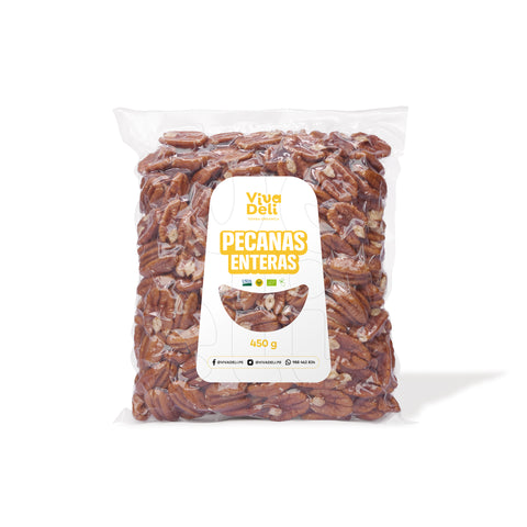 Pecanas Peladas Enteras Orgánicas (450 g) - Frutos Secos & Snacks